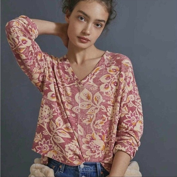 Anthropologie Pilcro Moira Pullover thermal top - Picture 2 of 12